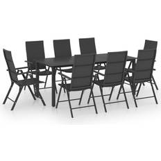 vidaXL 3060051 Patio Dining Set, 1 Table incl. 8 Chairs