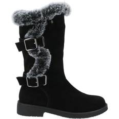 Zipper High Boots Hush Puppies Megan Mid-Calf - Black