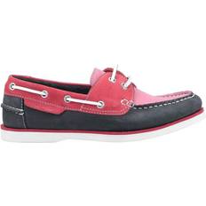 Pink - Women Boat Shoes Hush Puppies Hattie Lace Shoes - Pink