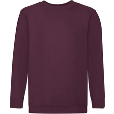 Fruit of the Loom Childrens Unisex Set In Sleeve Sweatshirt 2-pack - Burgundy