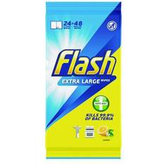 Flash Toilet & Household Papers Flash Anti-Bacterial Wipes XL 24x8pcs