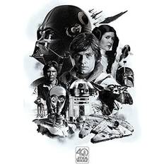 Glass Posters Pyramid International Montage Star Wars 40th Anniversary Poster 61x91.5cm