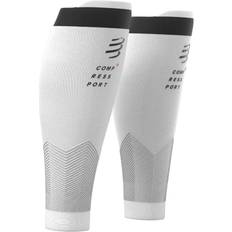 Men - White Arm & Leg Warmers Compressport R2V2 Calf Protection Men - White
