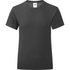 Fruit of the Loom Girl's Iconic 150 T-shirt - Black (61-025-036)