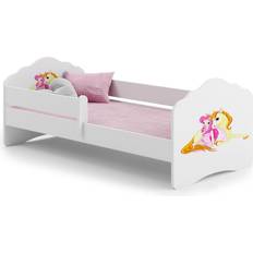 Kobi Girl with Unicorn Cot wih Mattress & Protective Edge 31.5x63"