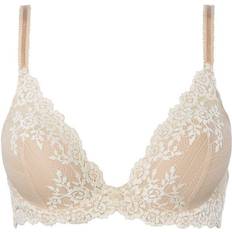 Wacoal Embrace Lace Plunge Bra - Naturally Nude/Ivory