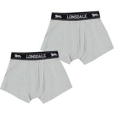 Lycra Boxer Shorts Lonsdale Junior Boy's Trunk 2-pack - Grey