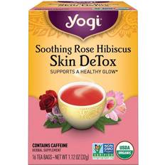 Caffeine Tea Yogi Soothing Rose Hibiscus Skin DeTox Tea 32g 16pcs