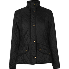 Barbour Women Jackets Barbour Flyweight Cavalry Quilted Jacket - Black/Stone