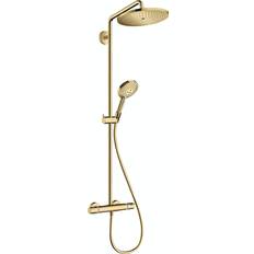 Brass Shower Systems Hansgrohe Croma Select S Showerpipe 280 1jet EcoSmart (26891990) Brass