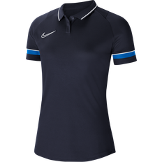 Nike Football Polo Shirts Nike Academy 21 Polo Shirt Women - Obsidian/White/RoyalBlue