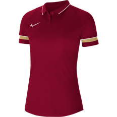 Nike Academy 21 Polo Shirt Women - TeamRed/White/Jersey Gold