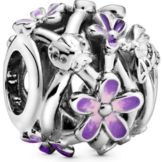 Purple Jewellery Pandora Openwork Daisy Charm - Silver/Purple