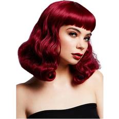 Smiffys Fever Bettie Wig with Short Fringe Plum