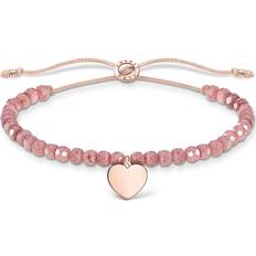 Thomas Sabo Charm Club Heart Bracelet - Rose Gold/Beige/Pearl