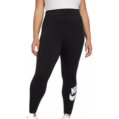 Nike XXS Trousers & Shorts Nike Essential High-Waisted Leggings Plus Size - Black/White