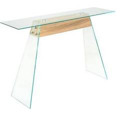 vidaXL MDF and Glass Console Table 30x120cm