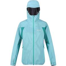 Turquoise - Women Rain Clothes Regatta Women's Imber IV Lightweight Waterproof Hooded Walking Jacket - Cool Aqua/Turquoise