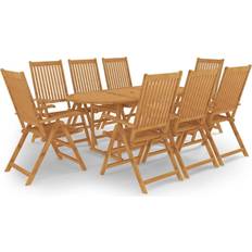 vidaXL 3059554 Patio Dining Set, 1 Table incl. 8 Chairs