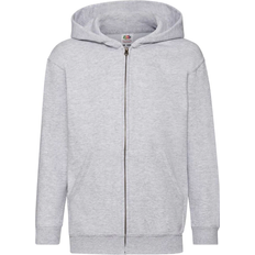 Fruit of the Loom Kid's Hooded Sweatshirt Jacket - Heather Grey