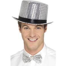 Smiffys Sequin Top Hat Silver