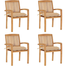 vidaXL 3073258 4-pack Garden Dining Chair