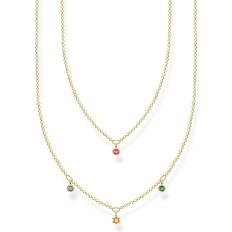 Thomas Sabo Charm Club Double Necklace - Gold/Multicolour