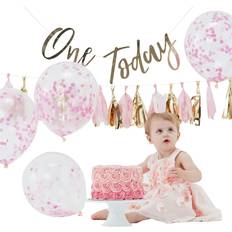 Party Supplies Ginger Ray Decor Pink Baby Cake Smash 1st Birthday Kit