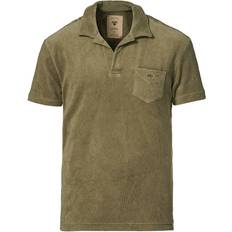 Oas Solid Terry Polo Shirt - Khaki