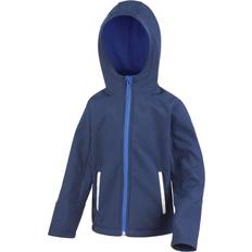 Elastane Shell Jackets Result Kid's Core Hooded Softshell Jacket - Navy/Royal