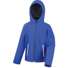 Elastane Shell Jackets Result Kid's Core Hooded Softshell Jacket - Royal/Navy