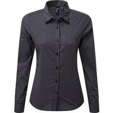 Premier Women's Maxton Check Long Sleeve Shirt - Steel/Black