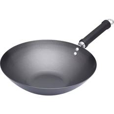 Carbon Steel/Cast Iron Wok Pans KitchenCraft Oriental 30 cm