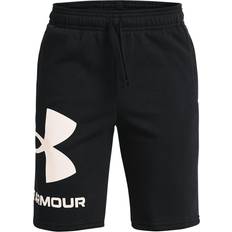 Fleece Trousers Children's Clothing Under Armour Rival Fleece Big Logo Shorts Kids - Black/Onyx White