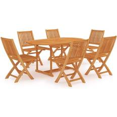 vidaXL 3059538 Patio Dining Set, 1 Table incl. 6 Chairs