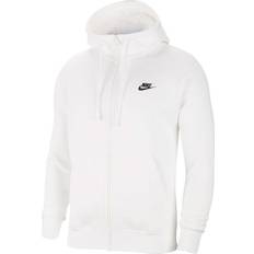 Nike Sportswear Club Fleece Men's Full-Zip Hoodie - White/White/Black