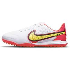 Nike Jr. Tiempo Legend 9 Academy TF GS/PS - White/Bright Crimson /Volt