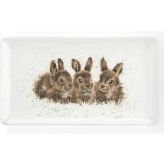 Beige Serving Trays Wrendale Designs Rabbits Serving Tray