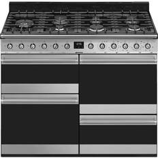 Stainless Steel Gas Cookers Smeg SYD4110-1 Black, Stainless Steel