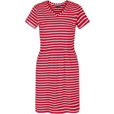 Stripes - V-Neck Dresses Regatta Women's Havilah Jersey Coolweave Dress - True Red White Stripe