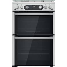 60cm - A+ Gas Cookers Hotpoint HDM67G0C2CX/U Silver, Stainless Steel