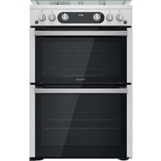 60cm - Silver Gas Cookers Hotpoint HDM67G0C2CX/U Stainless Steel, Silver