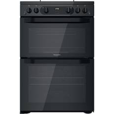 60cm - Black Gas Cookers Hotpoint HDM67G0CMB/UK Black