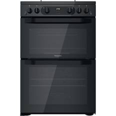 60cm - A+ Gas Cookers Hotpoint HDM67G0CMB/UK Black