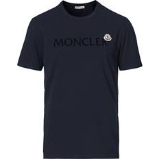 Moncler Men Clothing Moncler Logo T-shirt - Navy