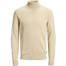 Men - Viscose Jumpers Jack & Jones Roll Requirement Sweater - Beige/Oatmeal