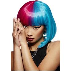 Smiffys Manic Panic Valentine Glam Doll Wig Blue