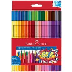 Faber-Castell Grip Felt Tip Pen Plastic Wallet of 30