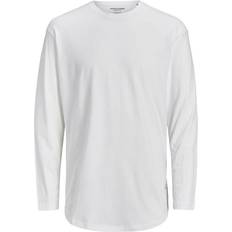 Jack & Jones Organic Cotton Long Sleeved T-shirt - White/White