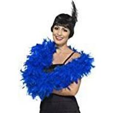 Feathers & Boa Accessories Fancy Dress Smiffys Deluxe Feather Boa Royal Blue